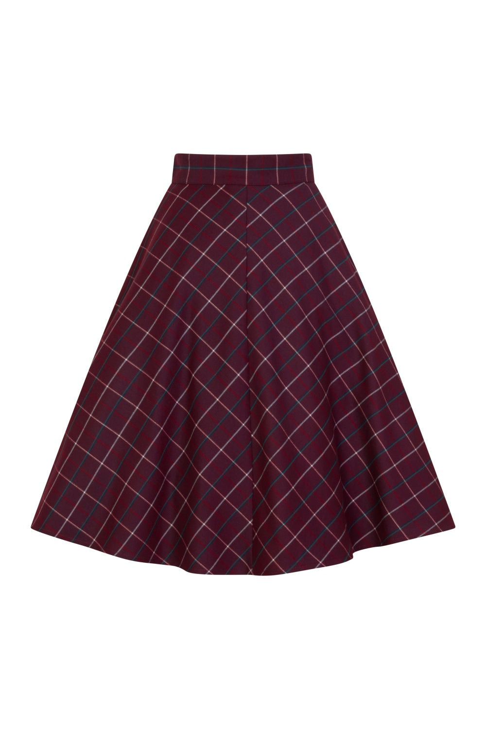Back of the Maddy Swing Skirt in Plum