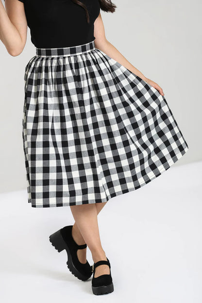 Victorine Gingham 50s Skirt by Hell Bunny