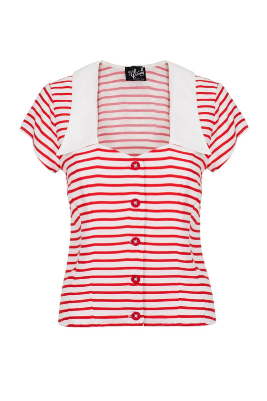 Ahoy Stripe Top by Hell Bunny