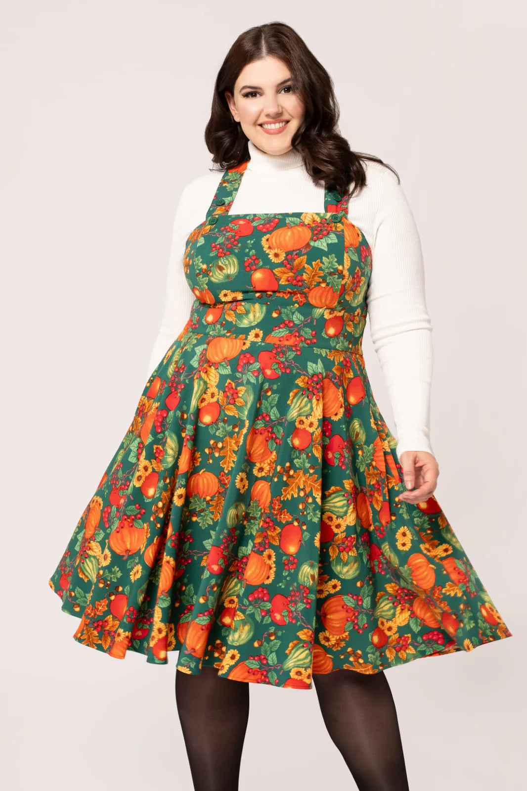 Autumn Pinafore Dress by Hell Bunny