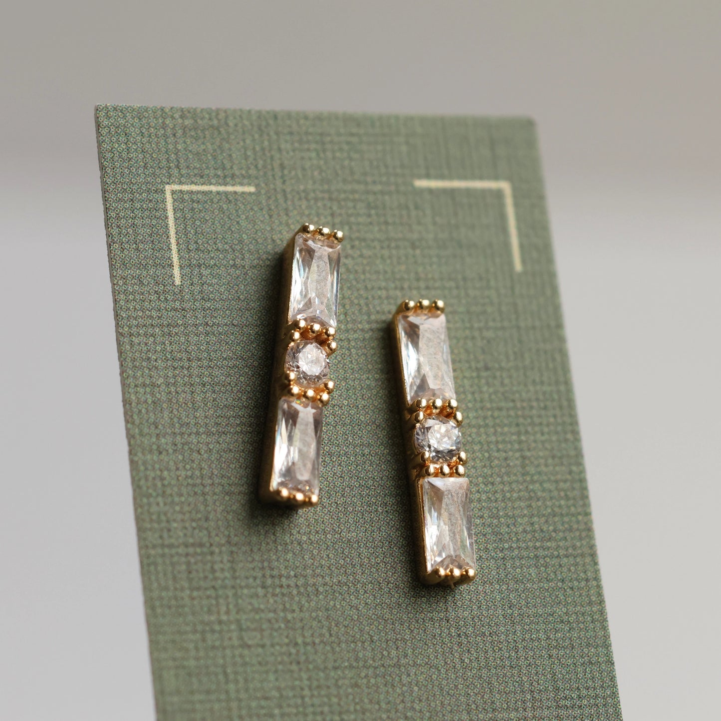 Art déco baguette örhängen