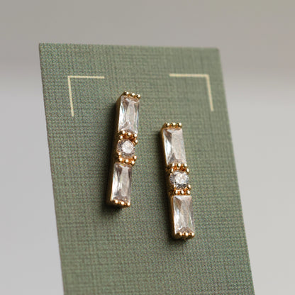 Art déco baguette örhängen