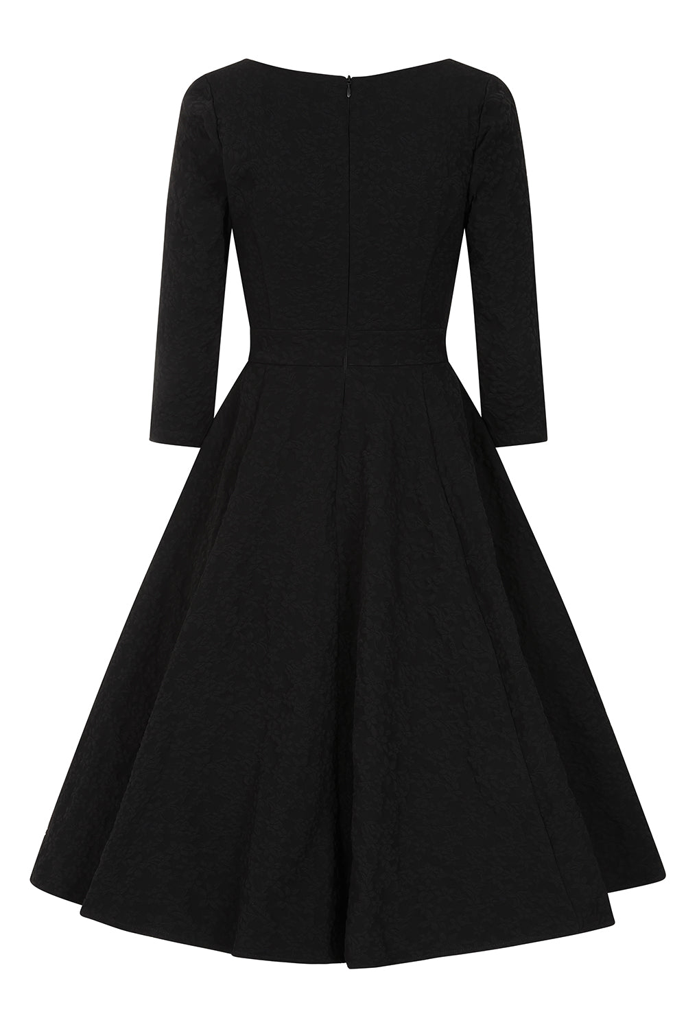 Piper Black Floral Swing Dress by Hearts and Roses