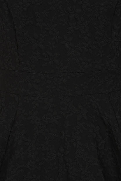 Piper Black Floral Swing Dress by Hearts and Roses