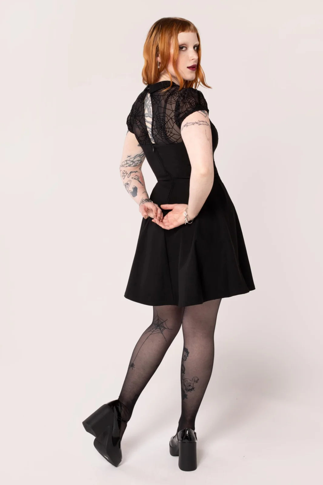 Viola Black Mini Dress by Hell Bunny