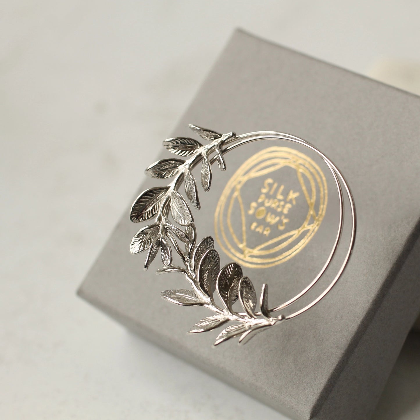 Rosemary Botanical Leaf Hoops 