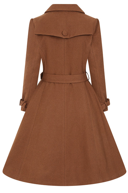 Isabella Brown Swing Coat by Hearts and Roses