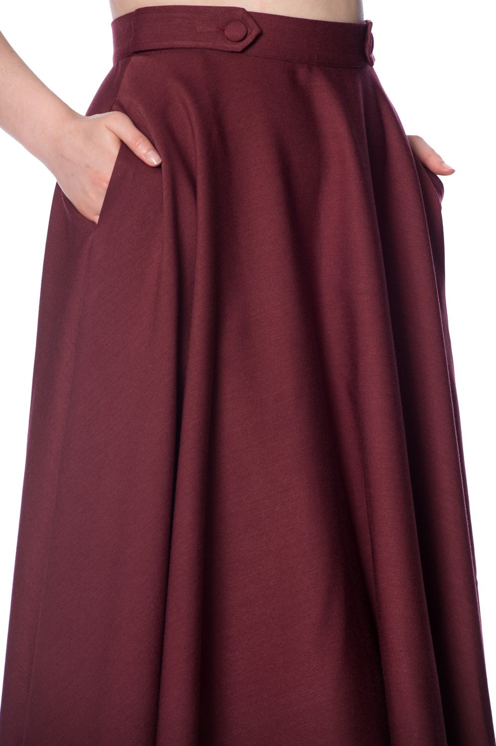 Di Di Swing Skirt in Burgundy by Banned