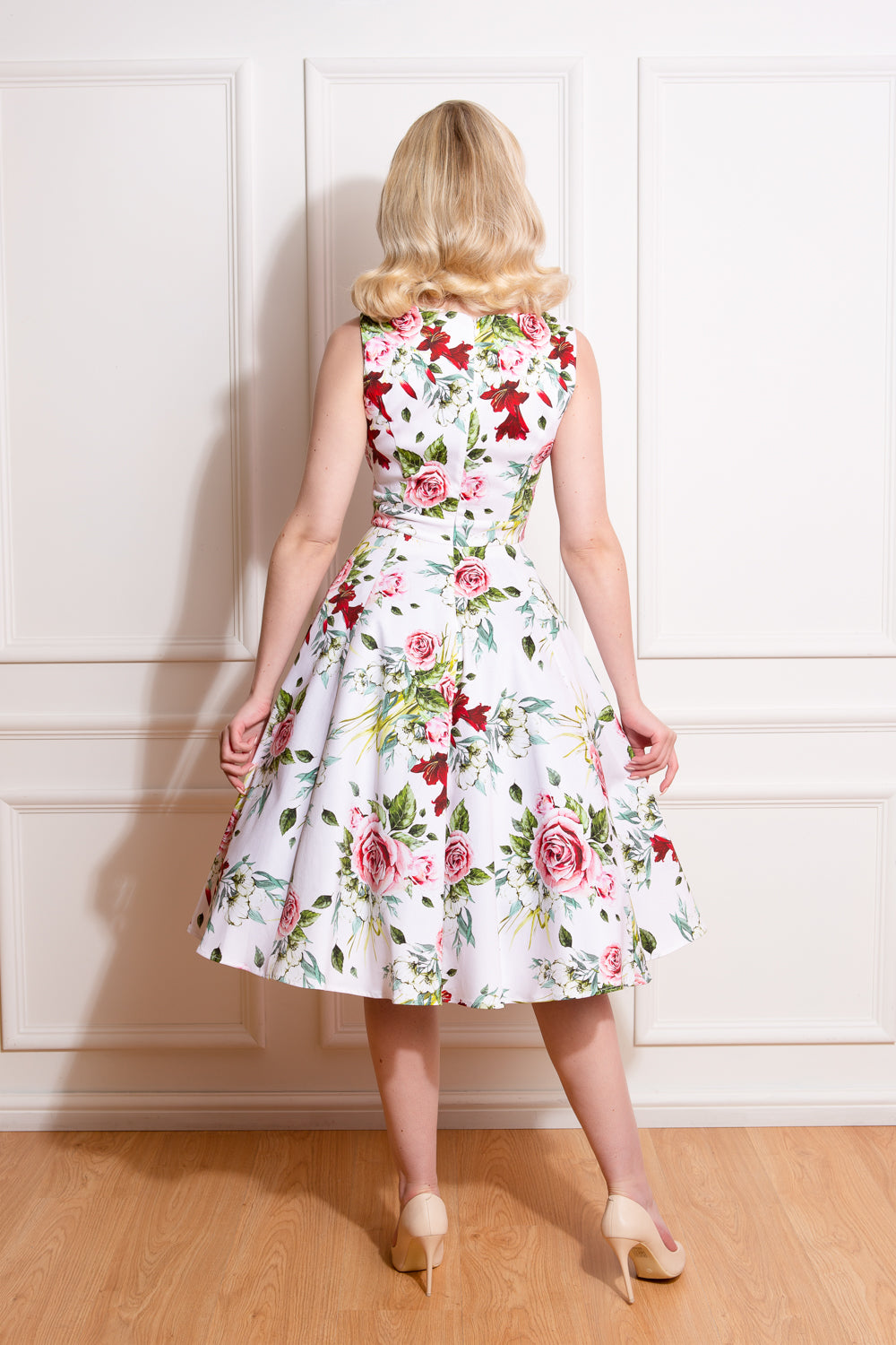 Carole Floral Swing Dress by Hearts and Roses