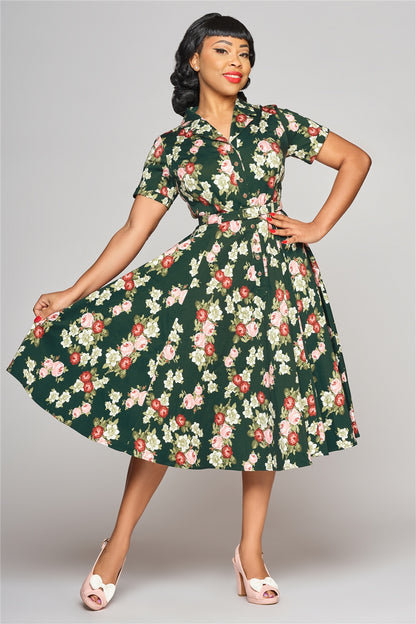 Caterina Vintage Bloom Swing Dress by Collectif