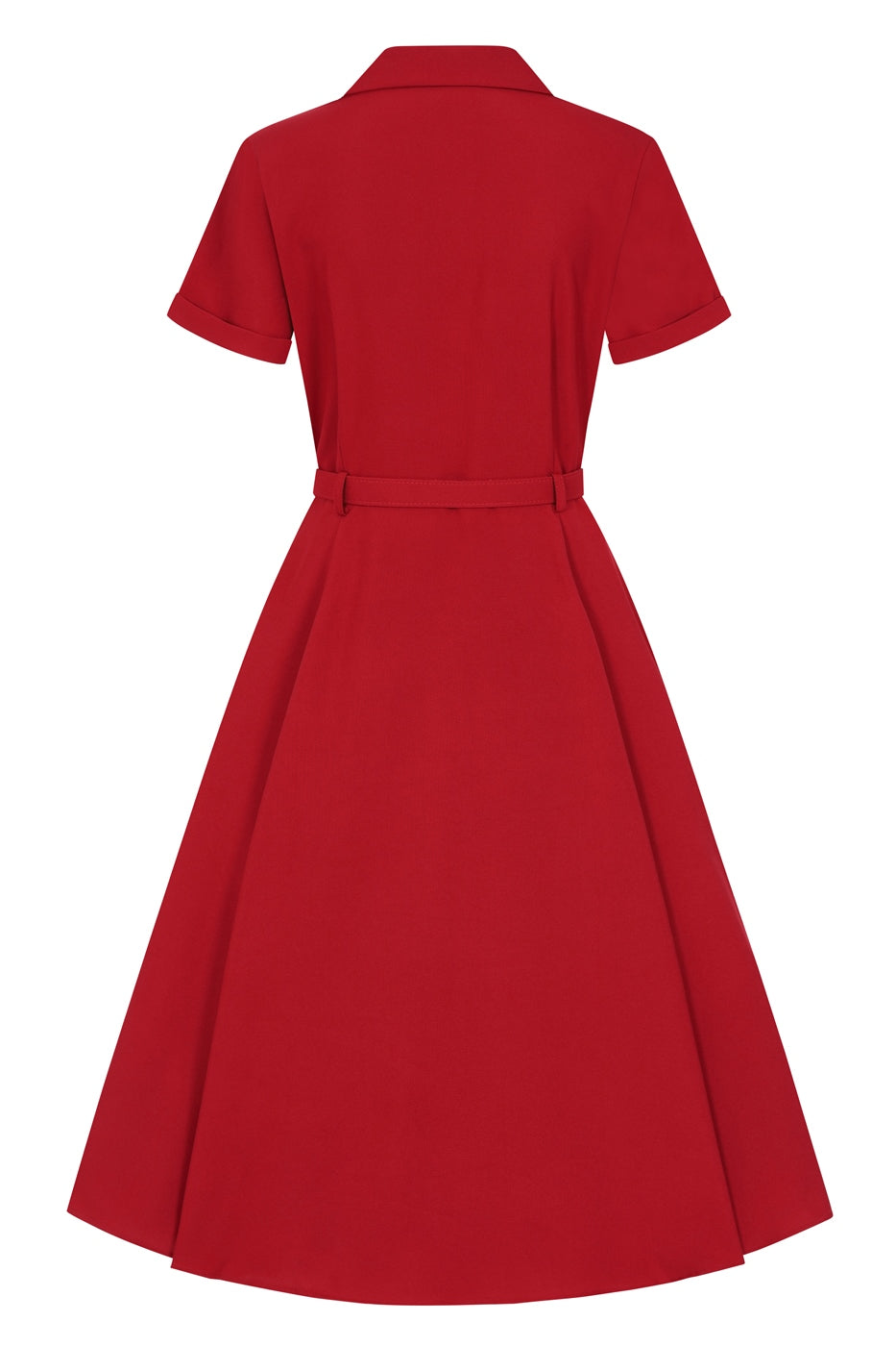 Christine Flared Red 50s Dress by Collectif x Lindy Bop