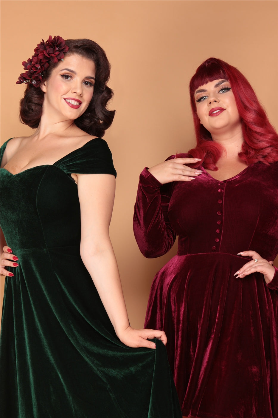 Karin Velvet Swing Dress by Collectif – Lemonie Boutique