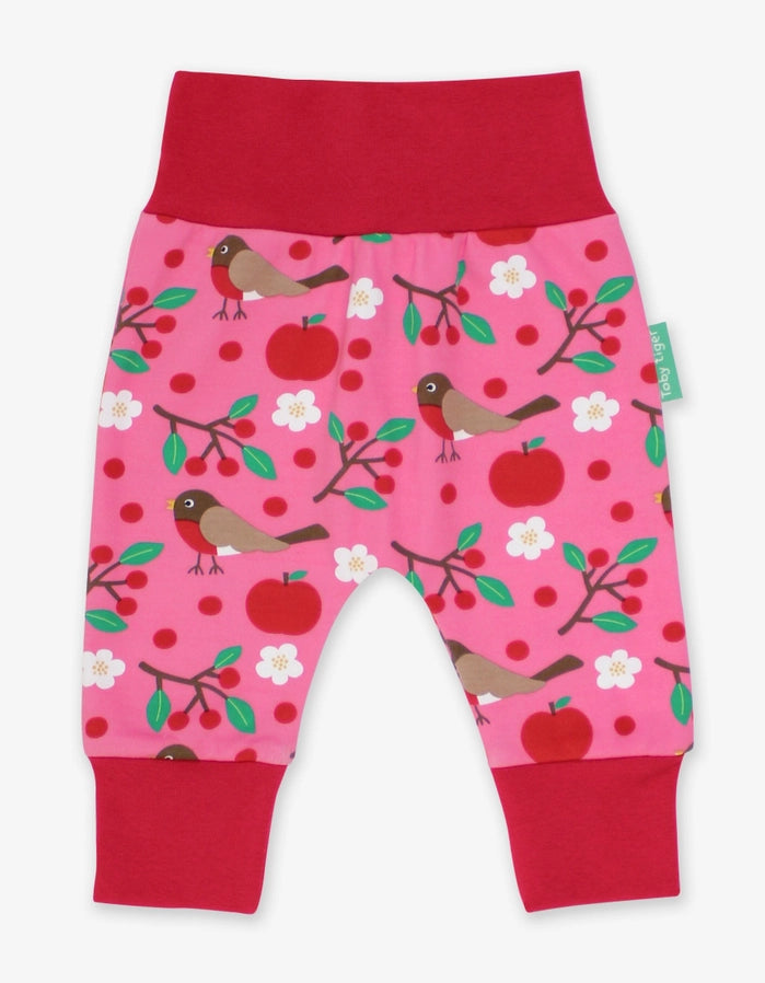 Robin and Apple Tree Organic Baby Yoga Pants by Toby Tiger