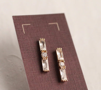 Art Deco Baguette Stud Earrings