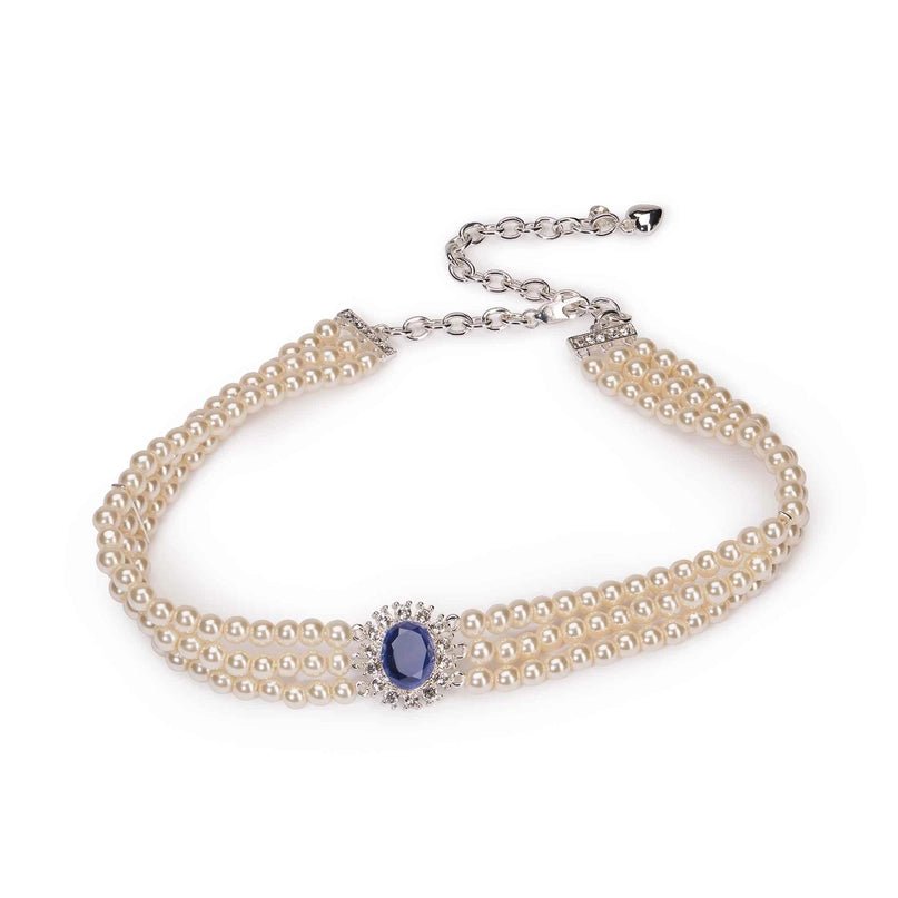 Lady Diana 3 Strand Pearl Choker by Lovett & Co