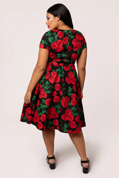 Dolce Vita Rose 50s Dress by Hell Bunny