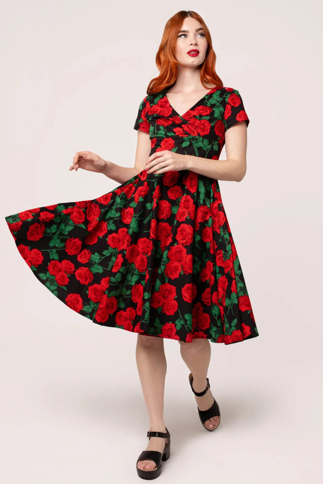 Dolce Vita Rose 50s Dress by Hell Bunny