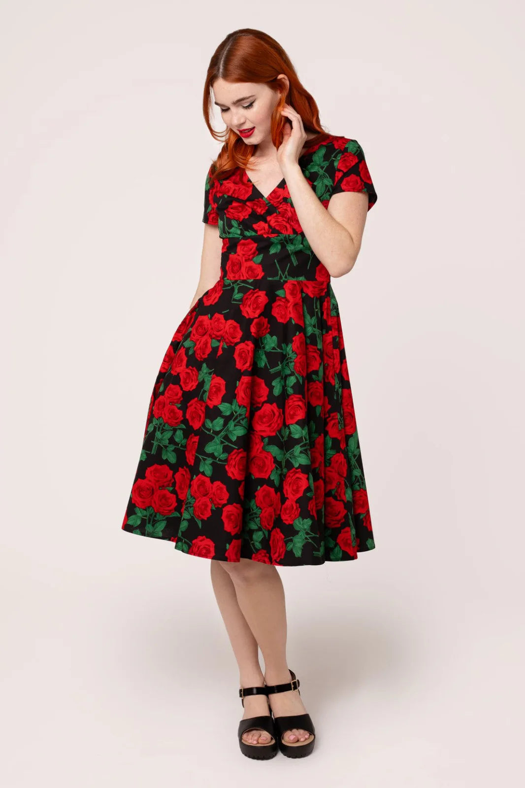 Dolce Vita Rose 50s Dress by Hell Bunny