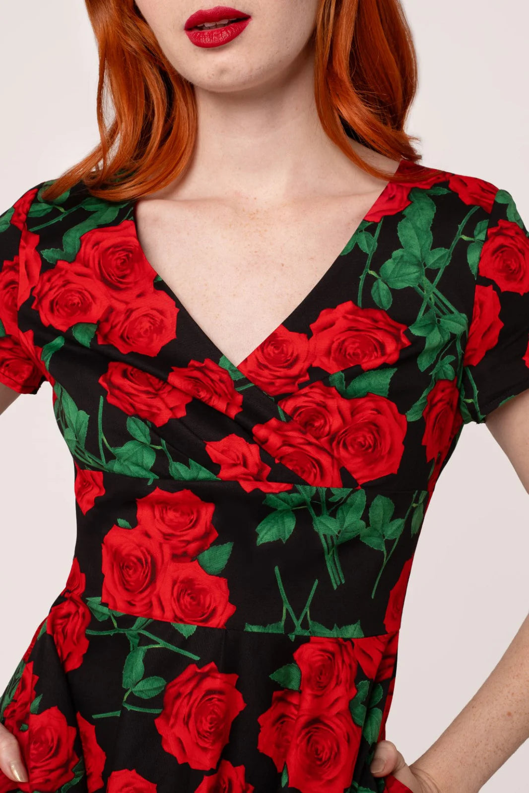 Dolce Vita Rose 50s Dress by Hell Bunny