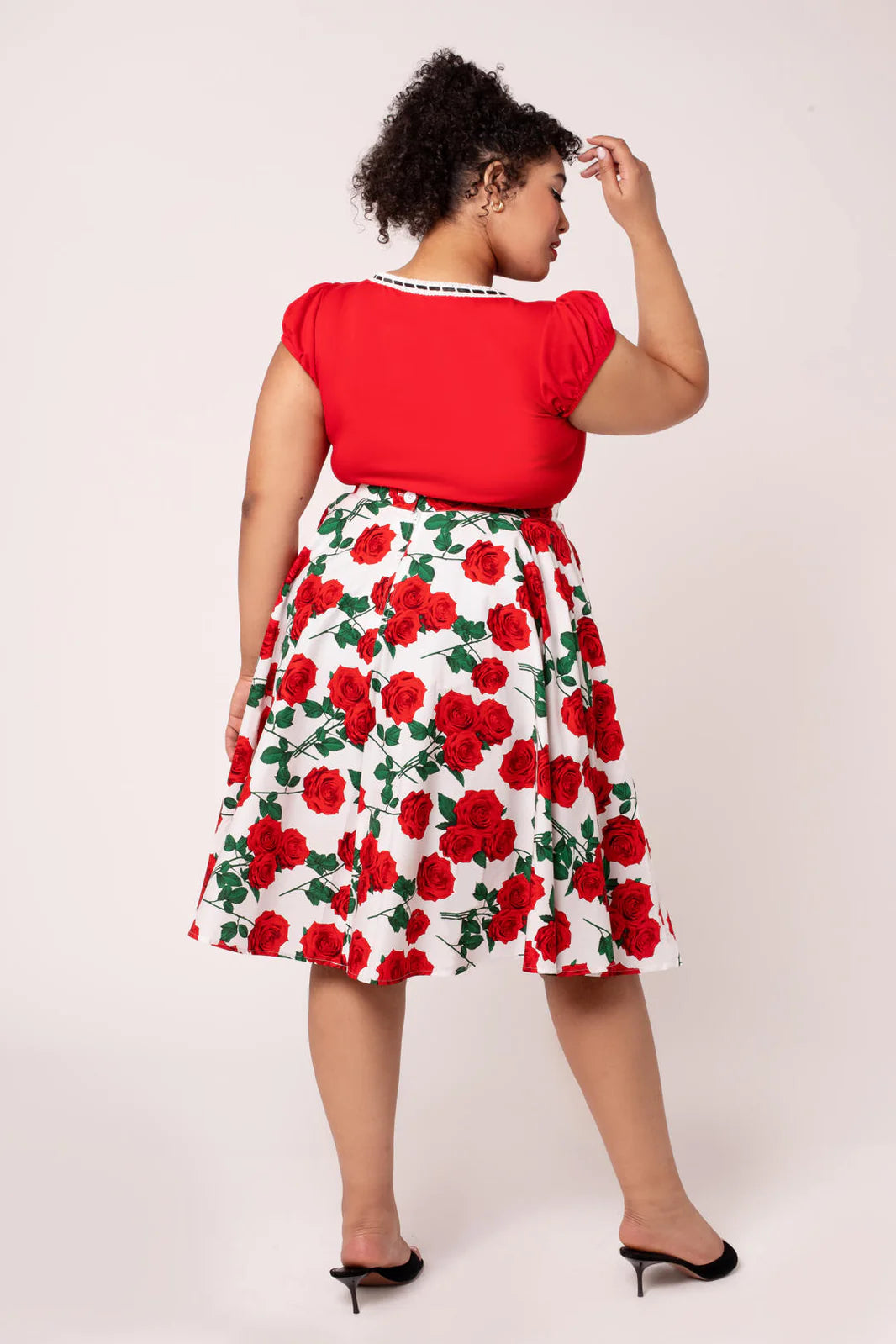 Dolce Vita Roses Skirt by Hell Bunny - Lemonie Boutique