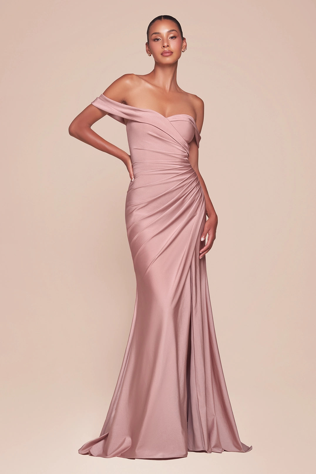 Off the Shoulder Stretch Spandex Dress by Cinderella Divine