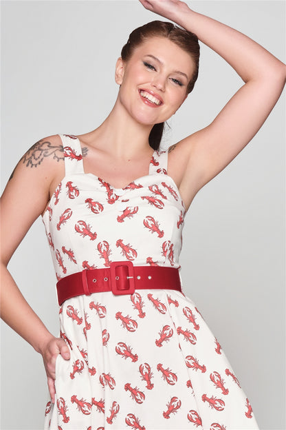 Emmie Rock Lobster Flared Dress by Collectif
