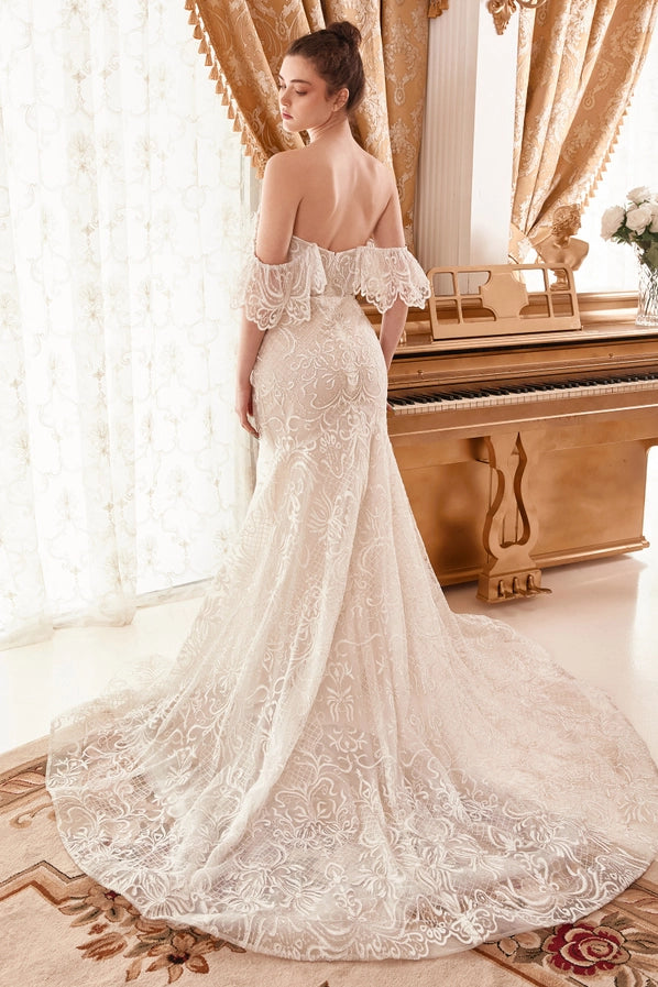Cinderella Divine Baroque Motif Glitter Mermaid Wedding Dress Lemonie Boutique Cinderella Divine Baroque Motif Glitter Mermaid Wedding Dress Lemonie Boutique