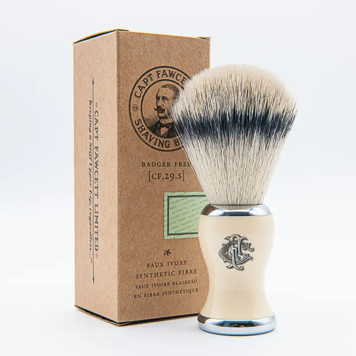 Faux Badger Shaving Brush by Captain Fawcett