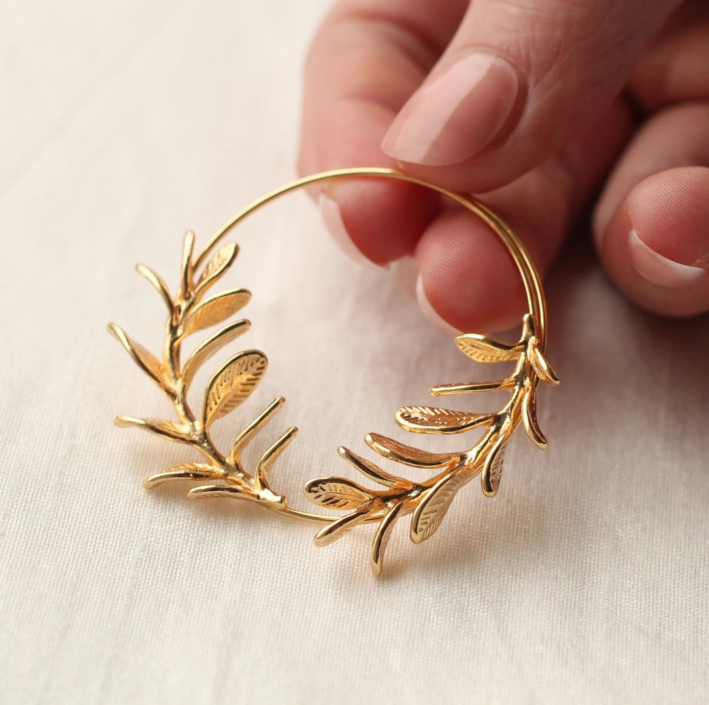 Rosemary Botanical Leaf Hoops 