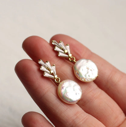 Art Deco Pearl Earrings