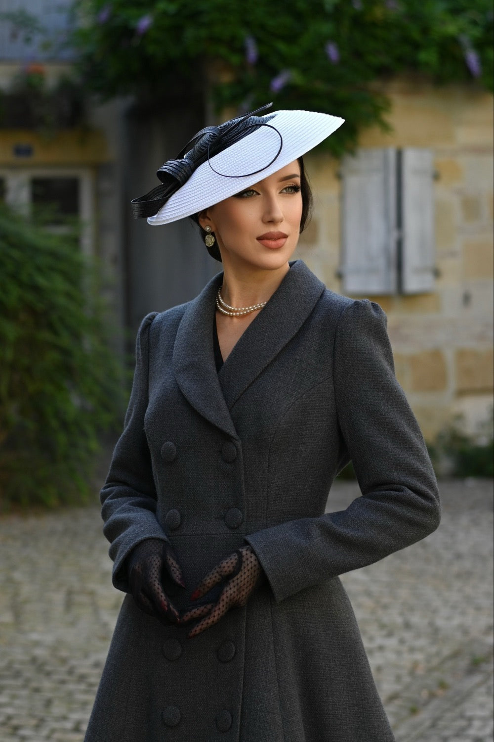 Gracie Grey Swing Coat by Hearts and Roses