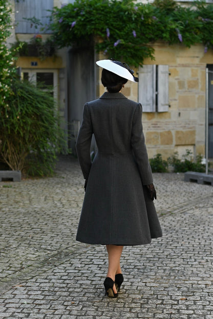 Gracie Grey Swing Coat by Hearts and Roses