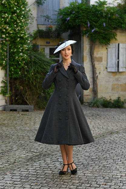 Gracie Grey Swing Coat by Hearts and Roses