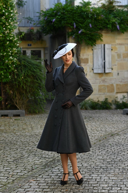 Gracie Grey Swing Coat by Hearts and Roses