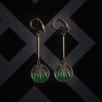 Art Deco Disc Drop Earring by Lovett & Co