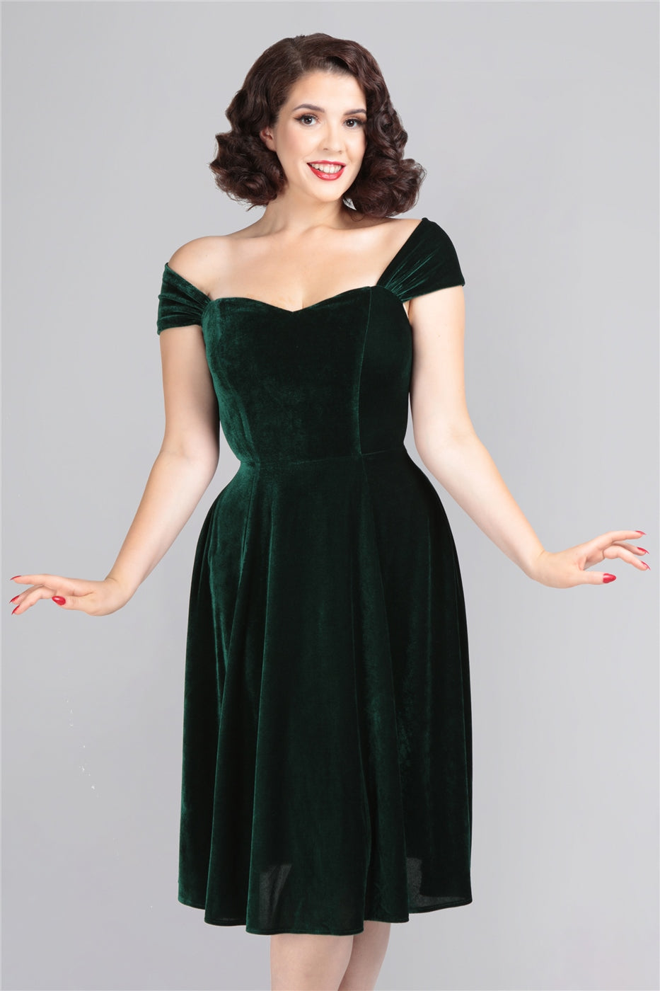 Karin Velvet Swing Dress by Collectif Lemonie Boutique Karin Velvet Swing Dress by Collectif Lemonie Boutique