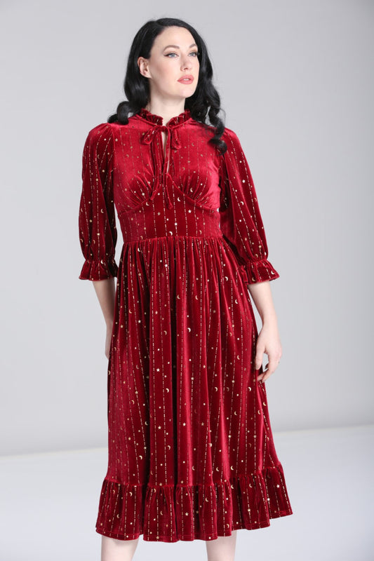 Galactica Dress in Red by Hell Bunny