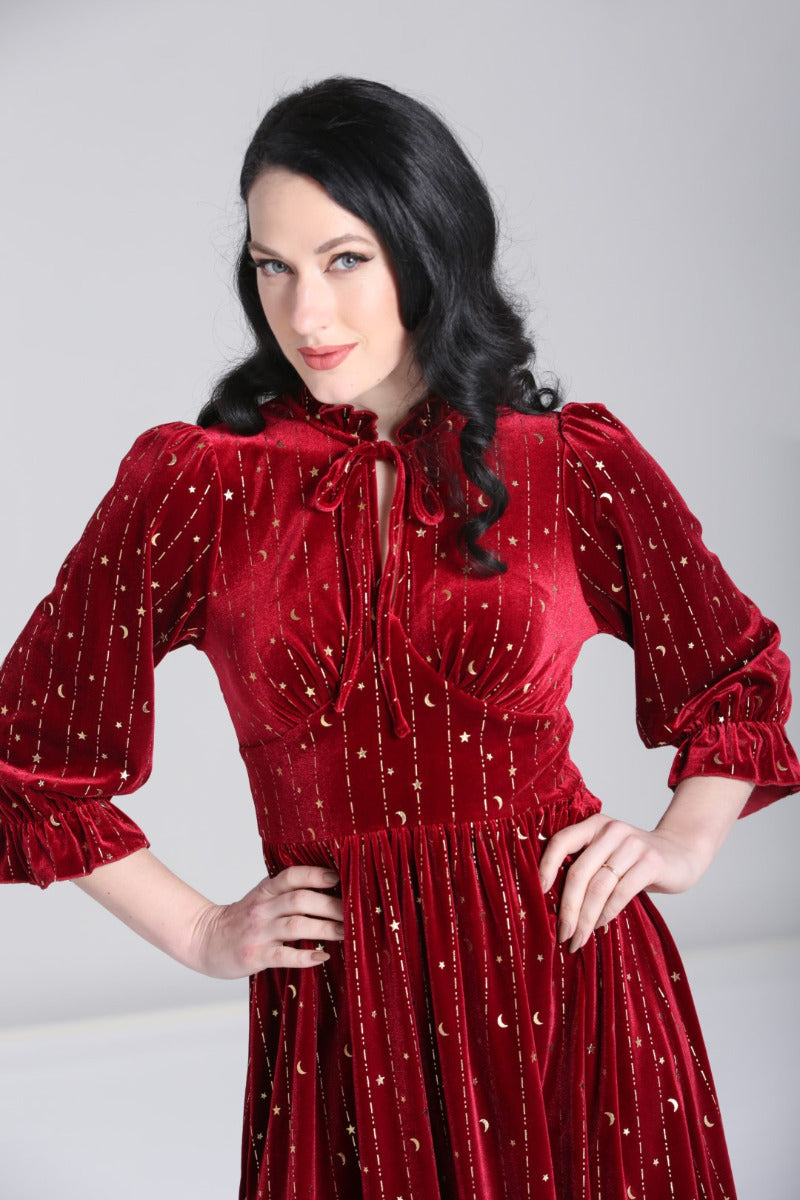 Galactica Dress in Red by Hell Bunny