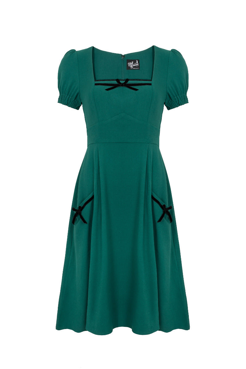 Aubrey Green Dress by Hell Bunny | 50s Style Dresses Lemonie Boutique Aubrey Green Dress by Hell Bunny | 50s Style Dresses Lemonie Boutique