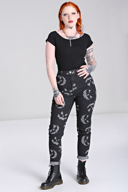 Jack-O-Lantern Jeans by Hell Bunny