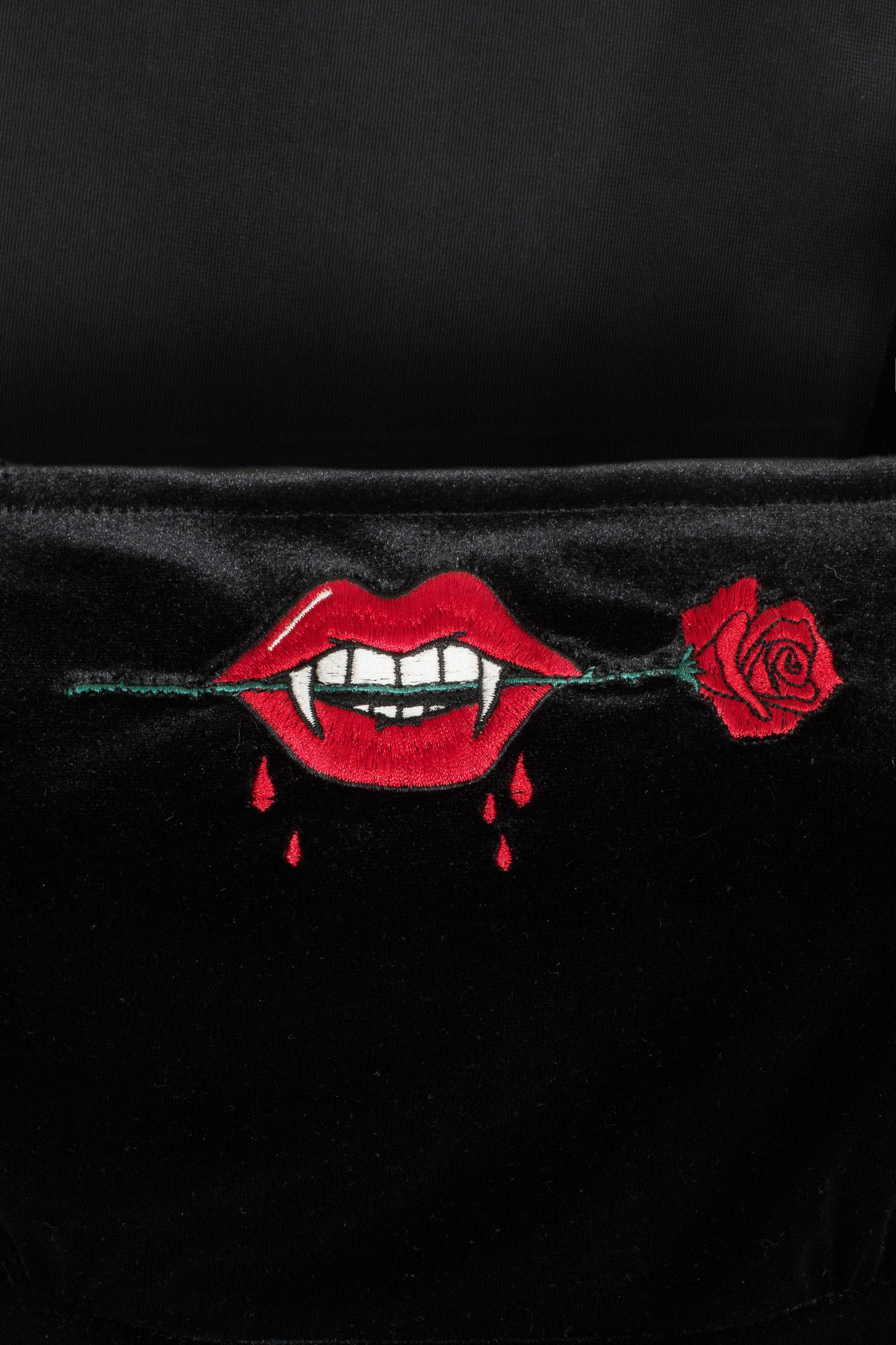Lilith Fangs Crop Top by Hell Bunny