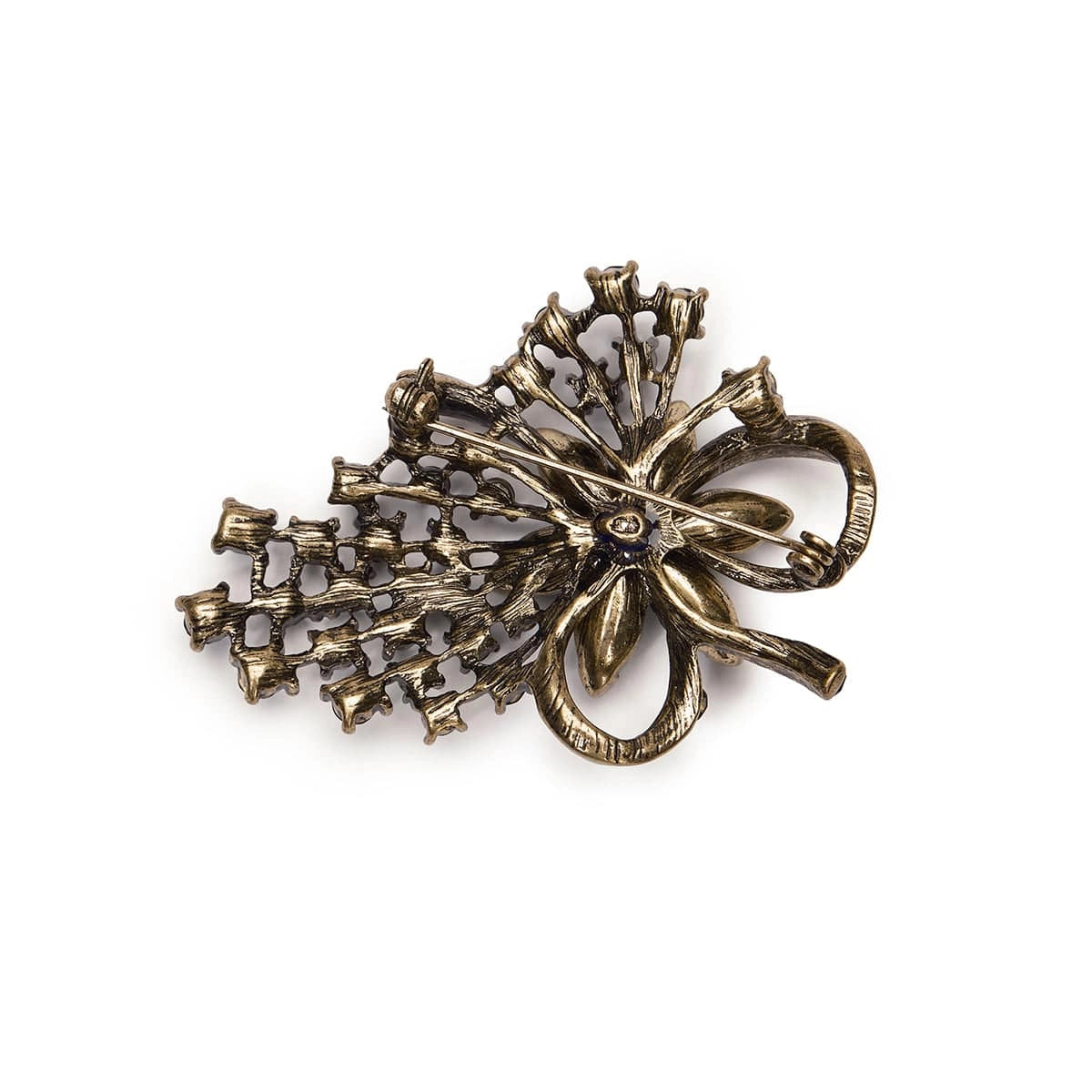 Miriam Haskell Jet Flower Brooch by Lovett & Co