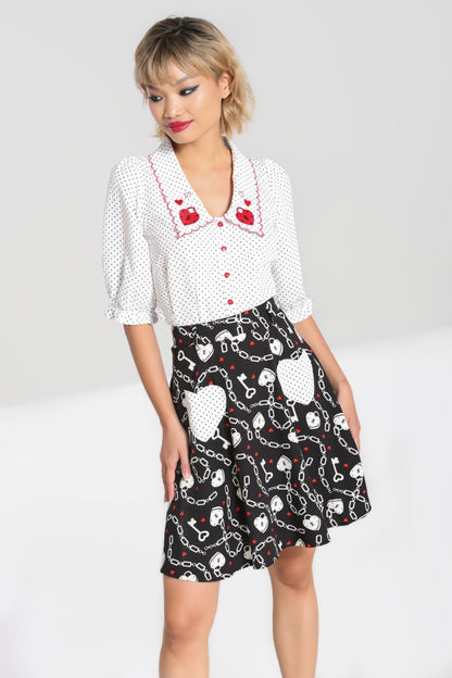 Heart Lock-minikjol från Hell Bunny