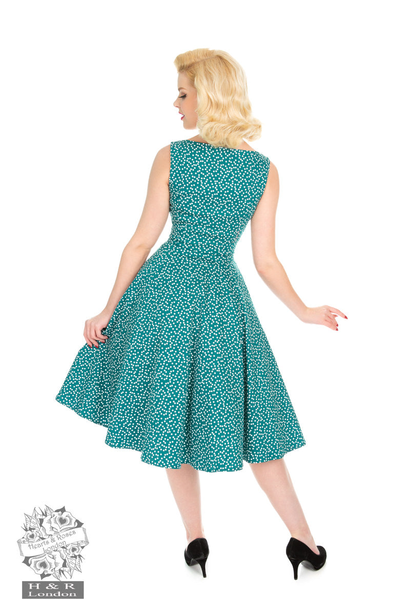 La Rosa Dotty 50s Swing Dress by Hearts and Roses London