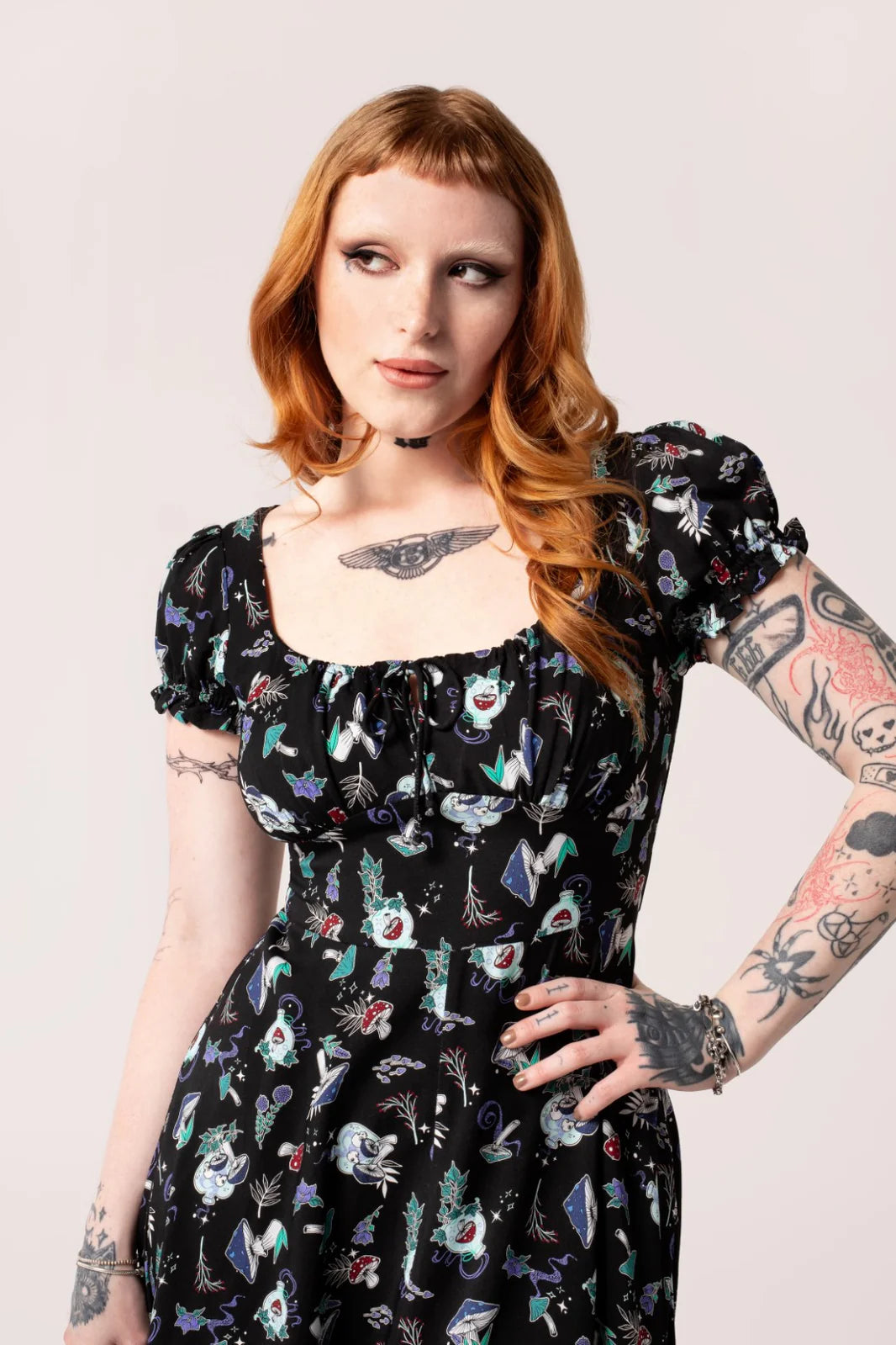 Amanita Midi Dress by Hell Bunny