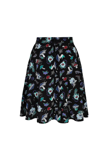 Amanita Mushroom Print Skirt by Hell Bunny