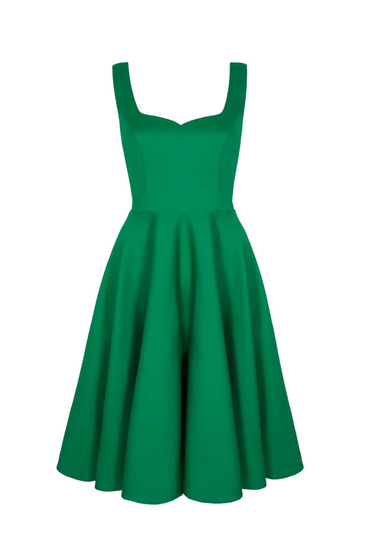 Heidi Emerald Green 50s Dress by Hell Bunny