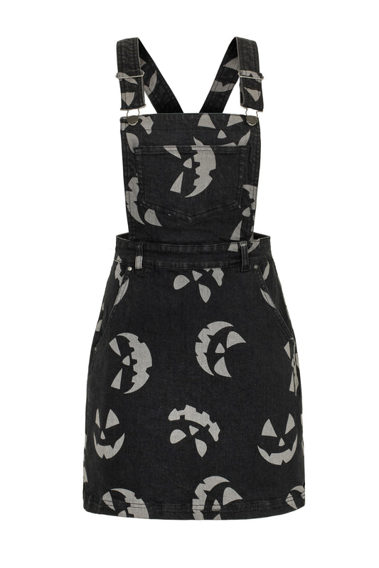 Jack-O-Lantern Pinafore Dress by Hell Bunny