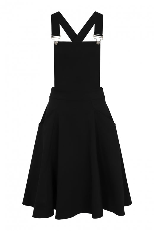 Kayden Black Pinafore Swing Dress by Collectif