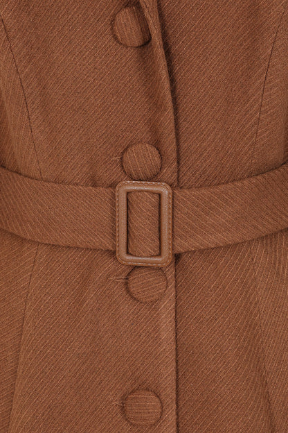 Isabella Brown Swing Coat by Hearts and Roses